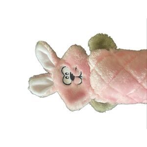 ZippyPaws Jigglerz Pink Bear Durable Squeaky No Stuffing Dog Toy Stuffed Animal